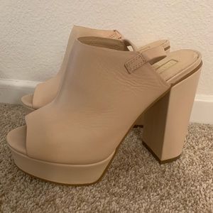 Topshop nude platform heel
